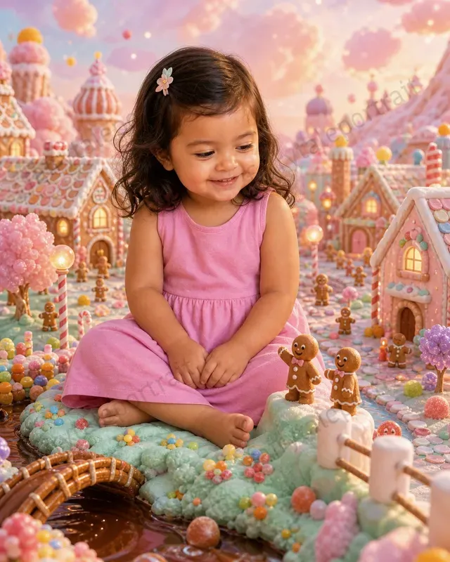 Children In A Miniature Fantasy World