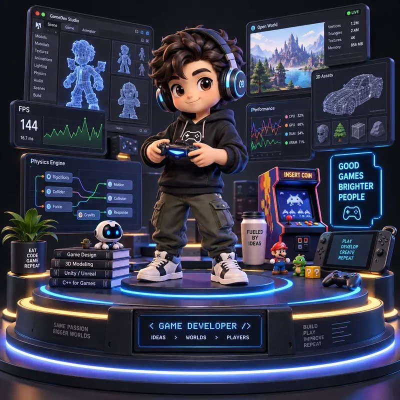 3D Chibi Professional Infographic Dioramas