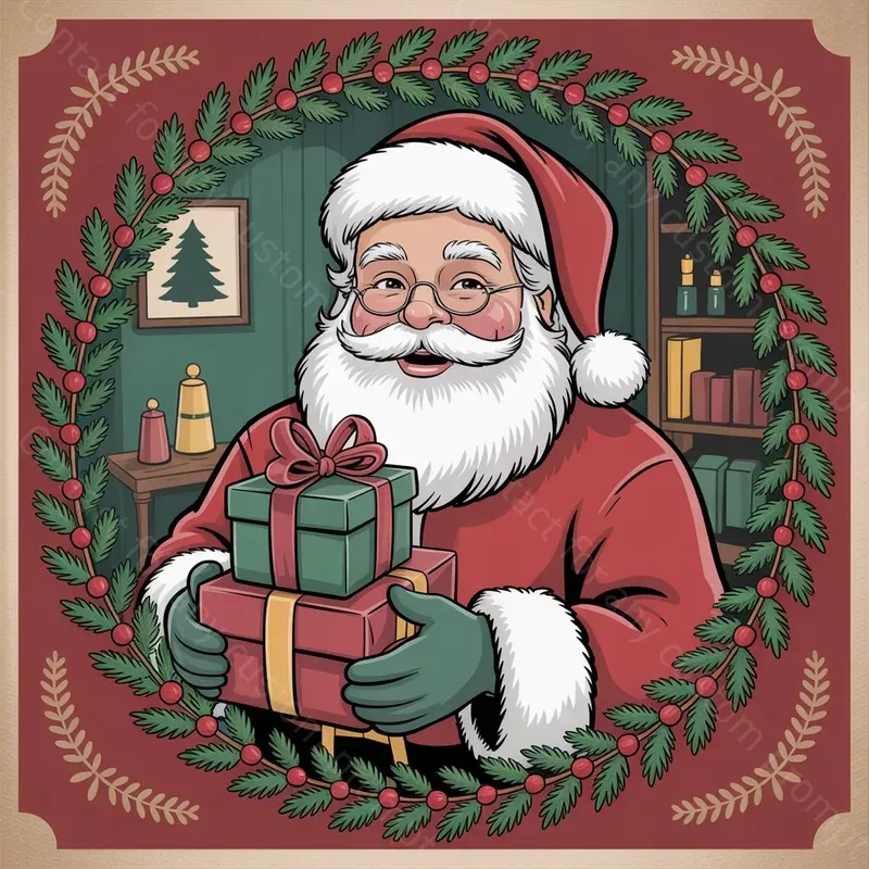 Vintage Nostalgic Christmas Illustrations