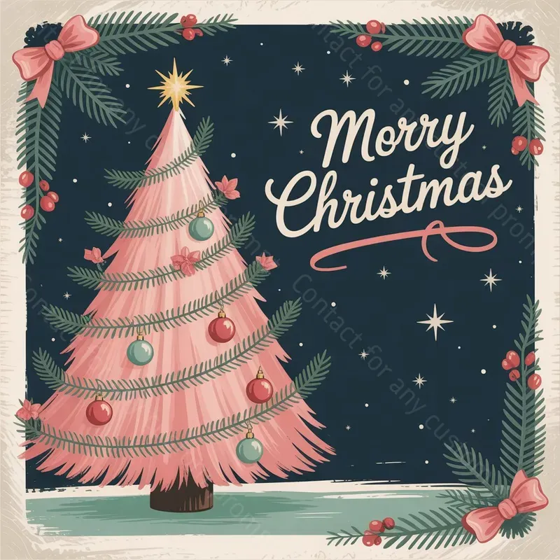 Vintage Nostalgic Christmas Illustrations