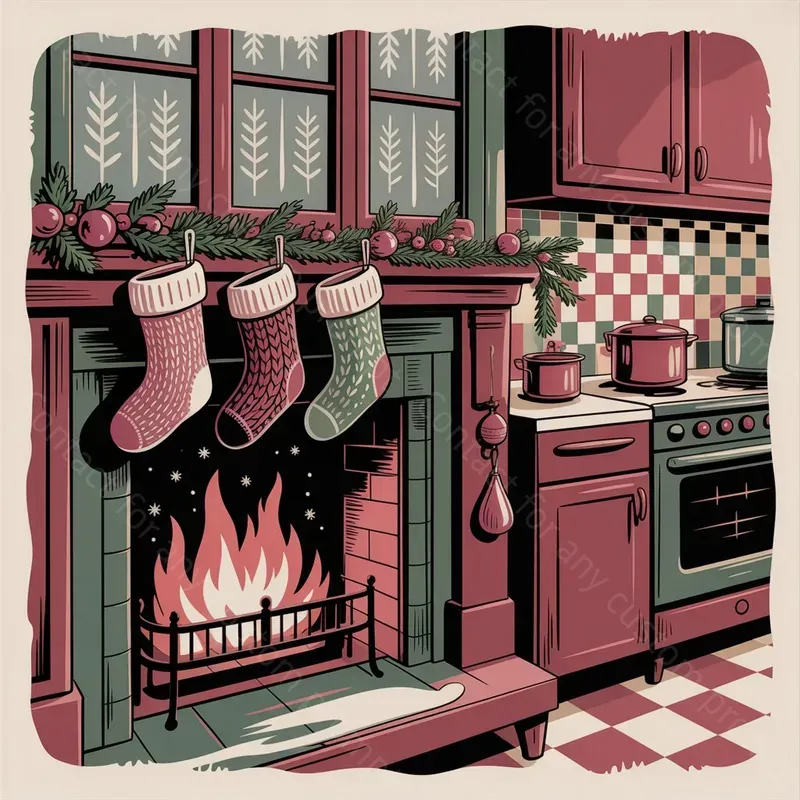 Vintage Nostalgic Christmas Illustrations