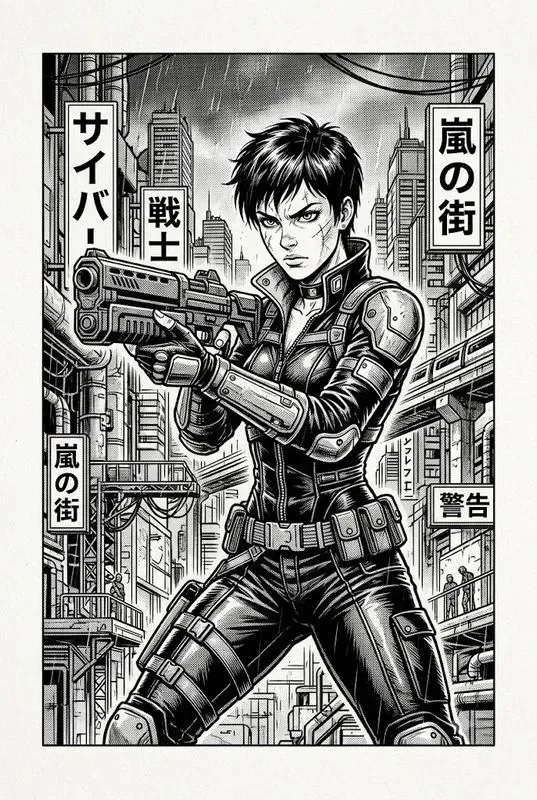 Late 80s Manga Ink Art Studios