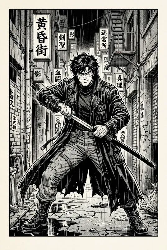 Late 80s Manga Ink Art Studios