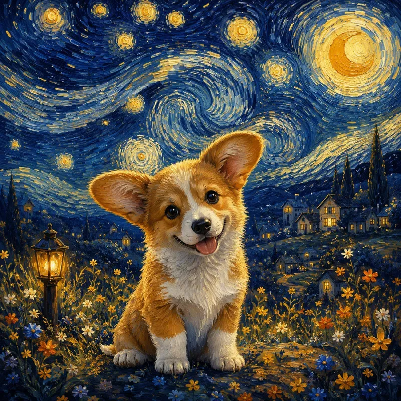 Whimsical Storybook Night Art