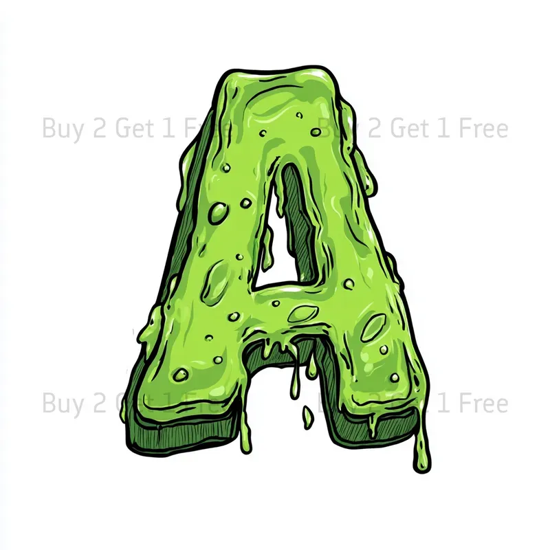 Slime Letter Font Art