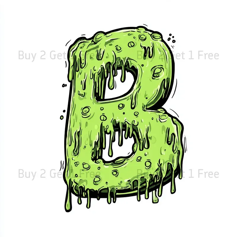 Slime Letter Font Art