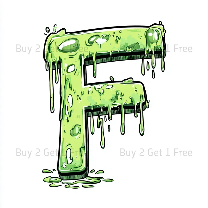 Slime Letter Font Art