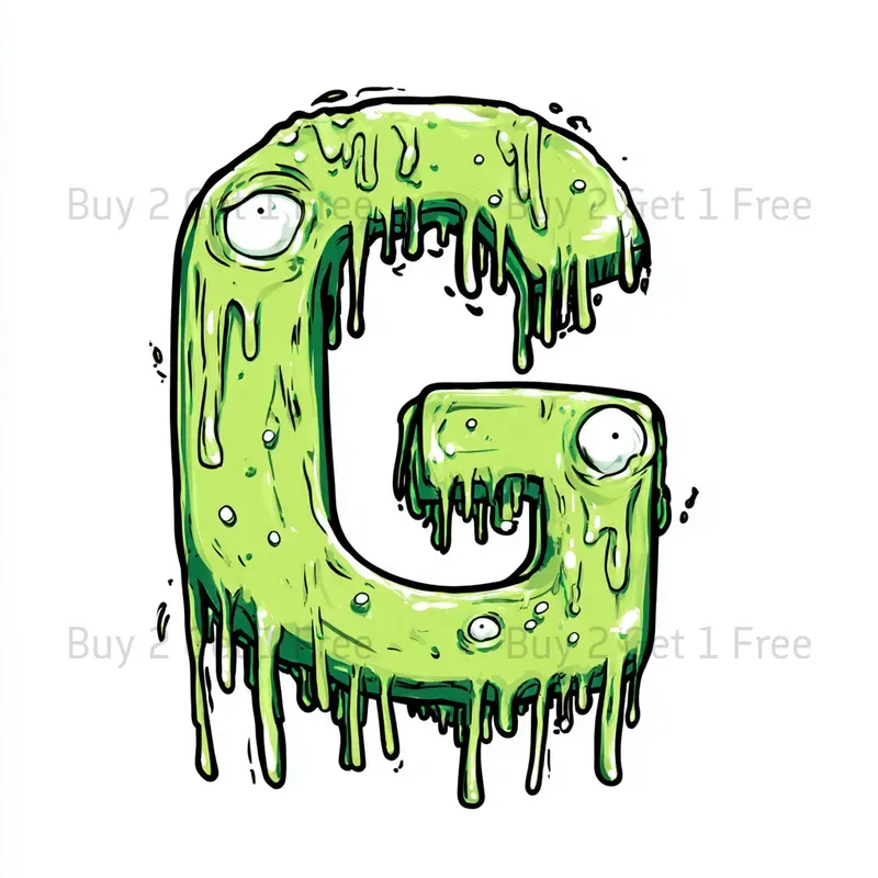 Slime Letter Font Art