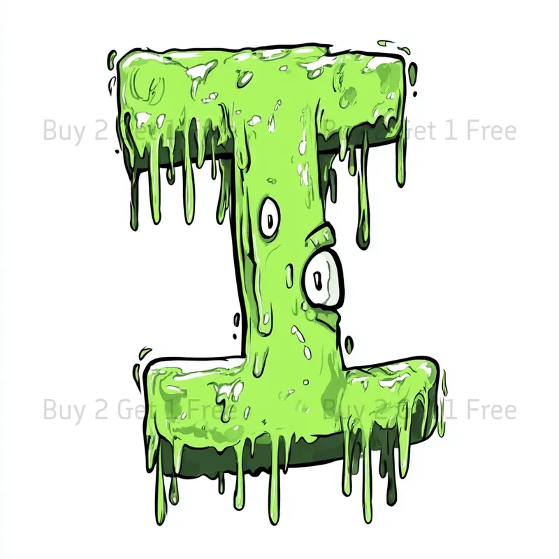Slime Letter Font Art