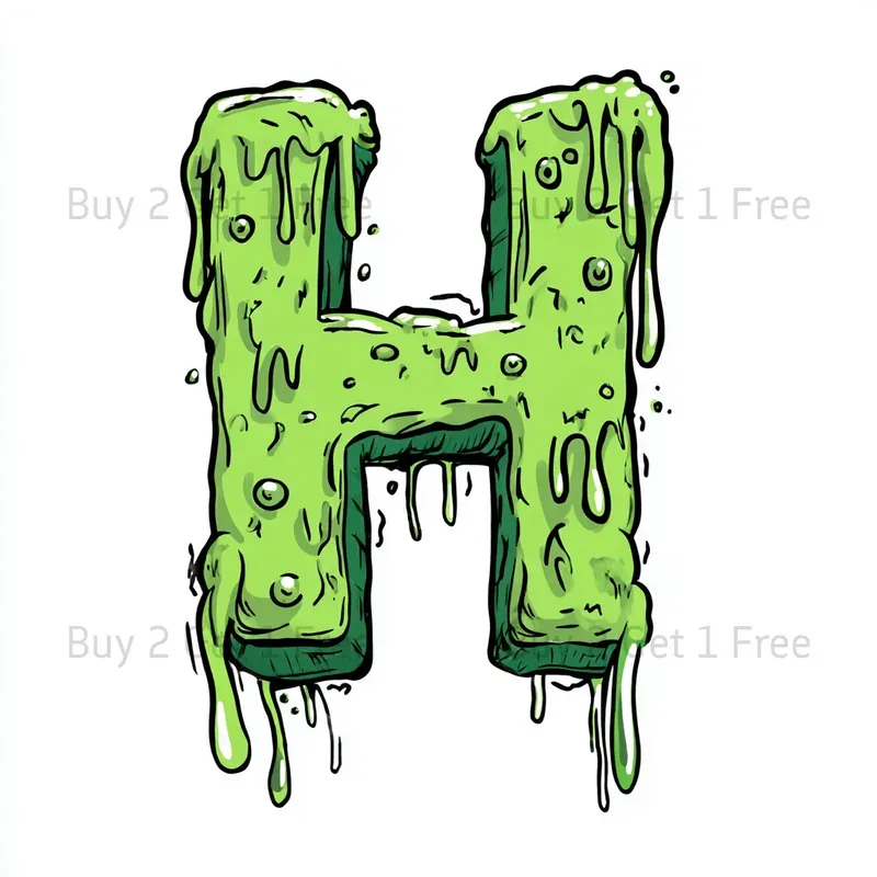 Slime Letter Font Art