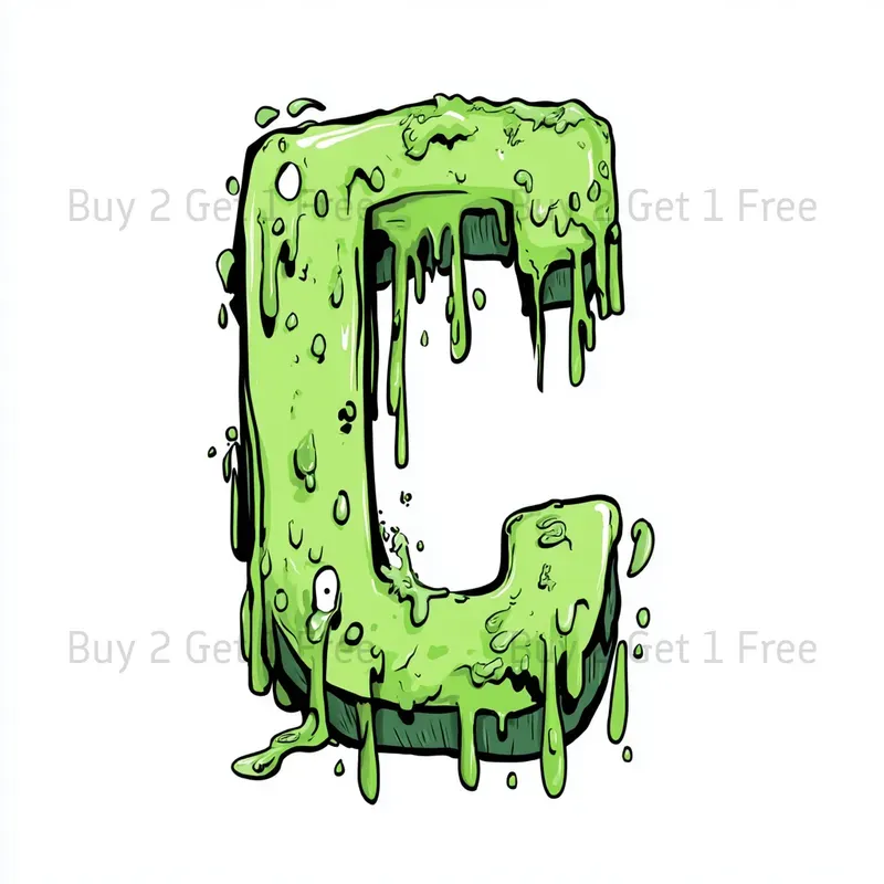 Slime Letter Font Art