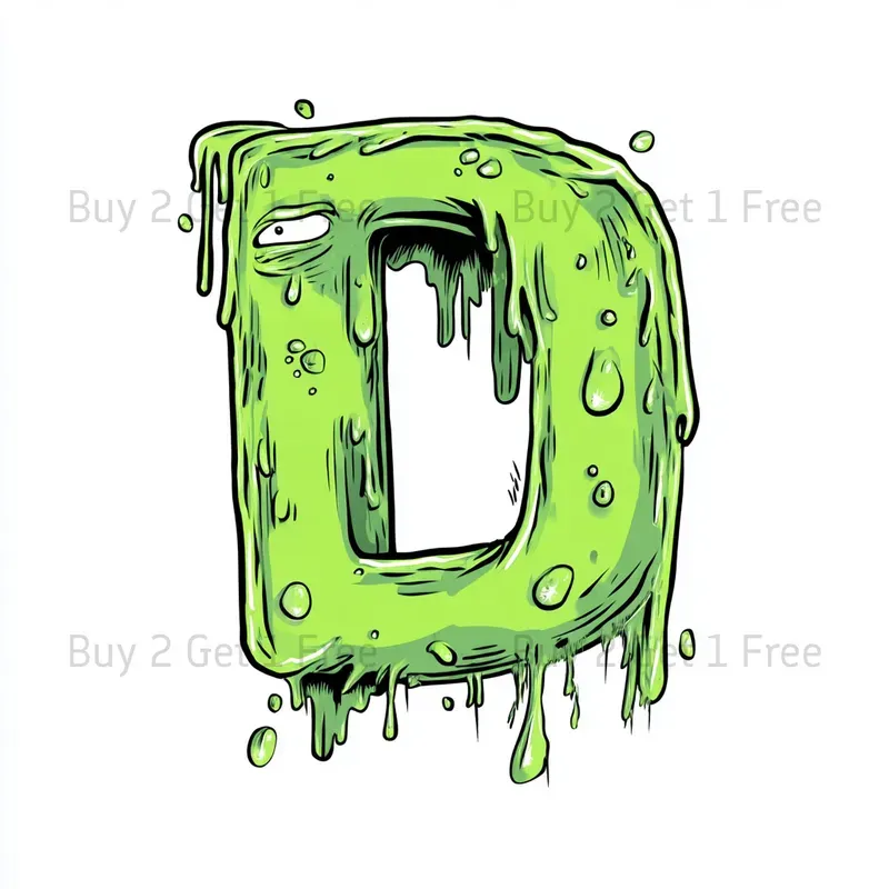 Slime Letter Font Art