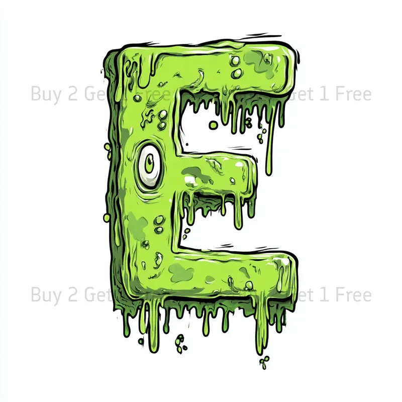 Slime Letter Font Art