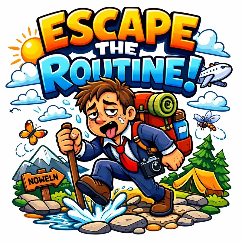 Funny Adventure Cartoon Typography
