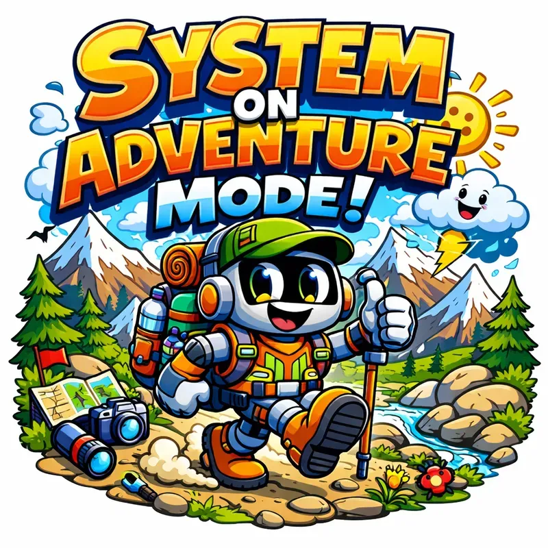 Funny Adventure Cartoon Typography