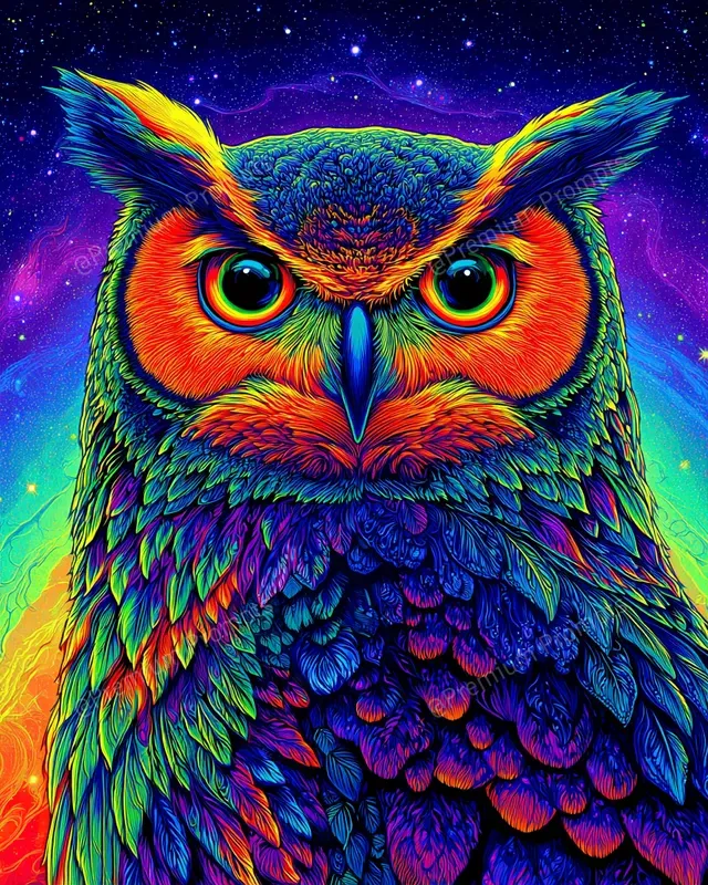 Vibrant Psychedelic 80s Retro Poster Art