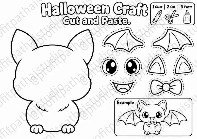 Halloween Cut Paste Craft Maker