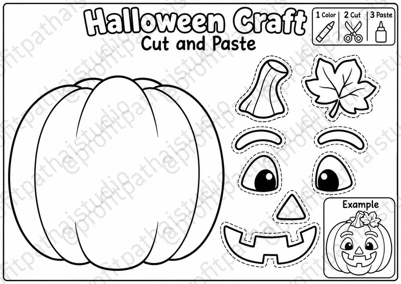 Halloween Cut Paste Craft Maker