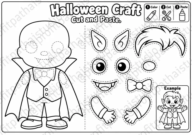 Halloween Cut Paste Craft Maker