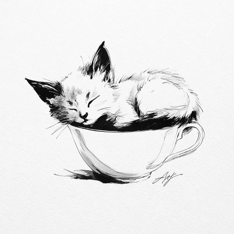 Minimalist Ink Animal Tattoo Sketches