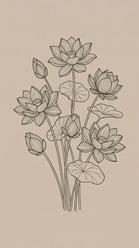 Botanical Minimal Line Art