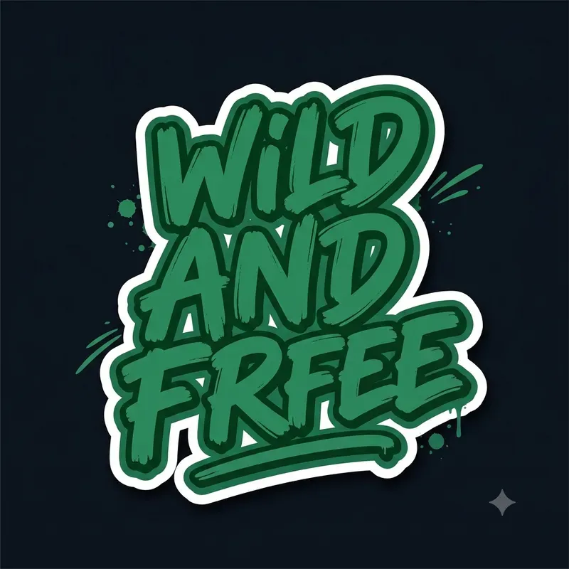 Graffiti Stickers Custom Text