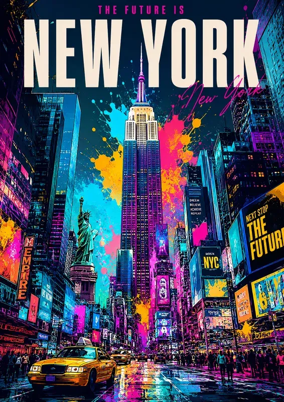 Neon Popart City Icons Generator