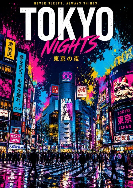 Neon Popart City Icons Generator