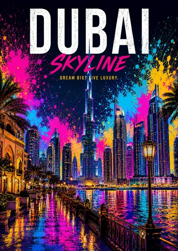 Neon Popart City Icons Generator