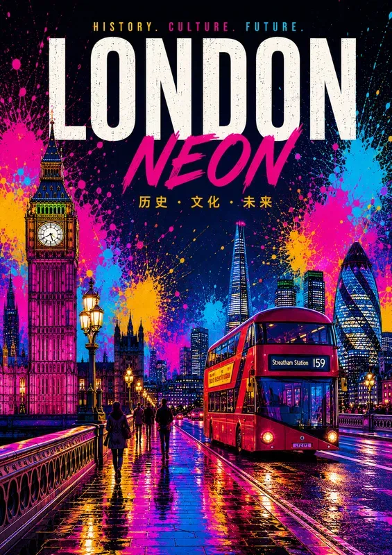 Neon Popart City Icons Generator