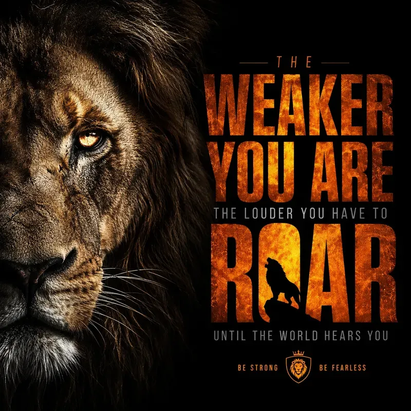 Lion Spirit Typography Art