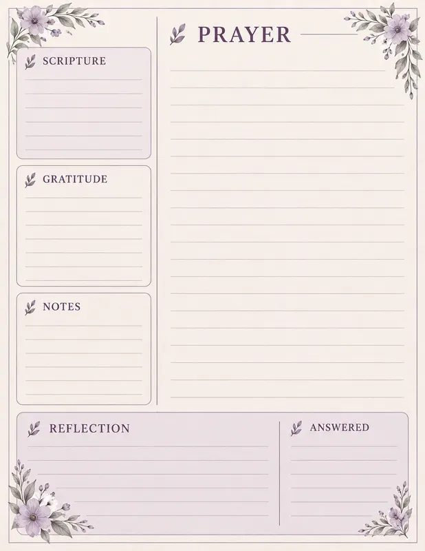 Prayer Journal For Women Templates