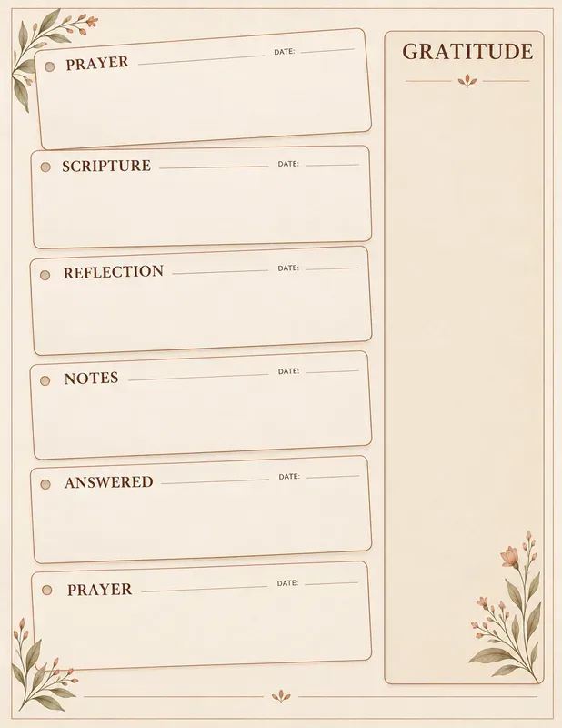Prayer Journal For Women Templates