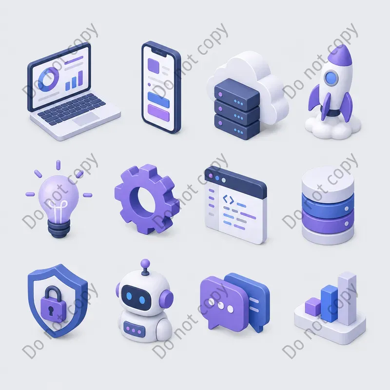 Isometric Icon Sets Any Theme