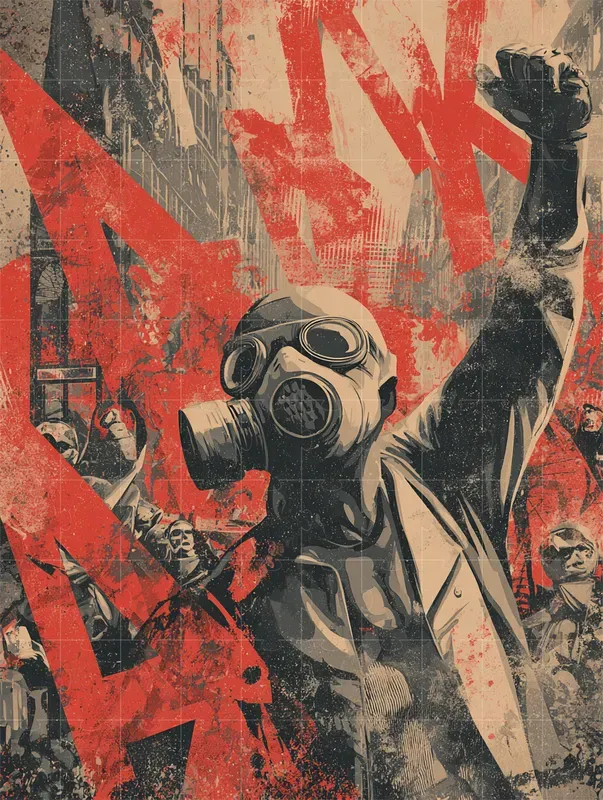 Dystopian Propaganda Poster Art