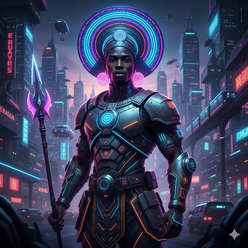 Elegant Afrofuturistic Portraits