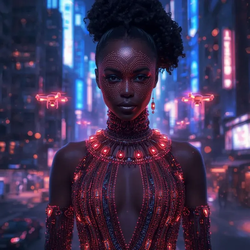Elegant Afrofuturistic Portraits