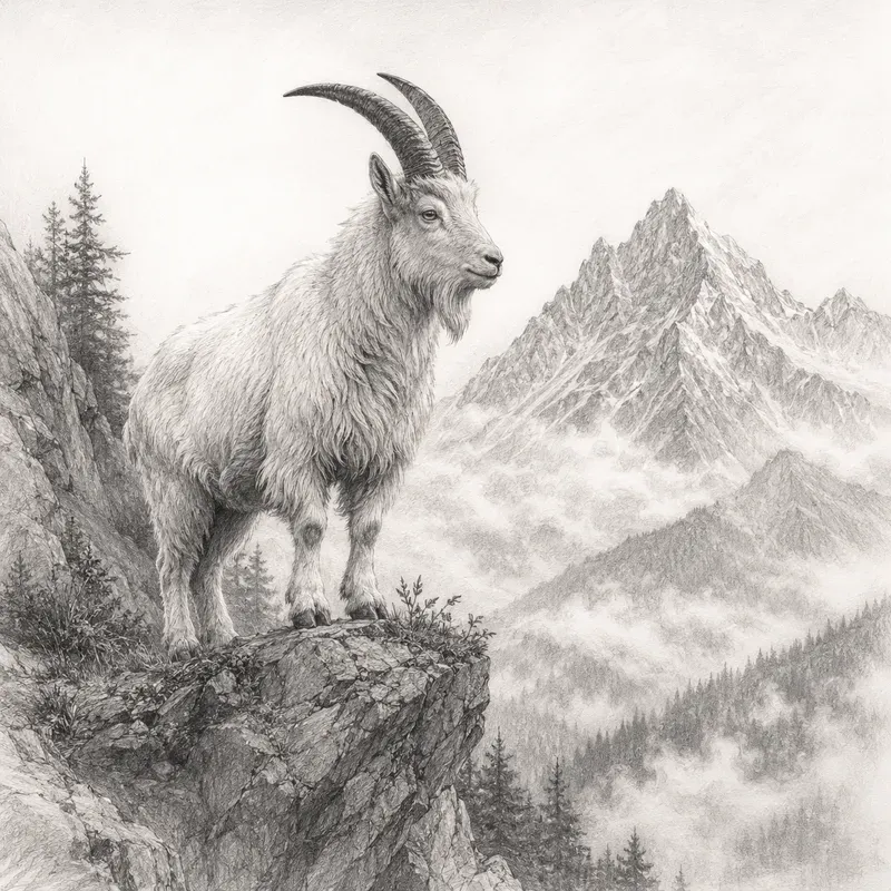 Monochrome Wildlife Pencil Art