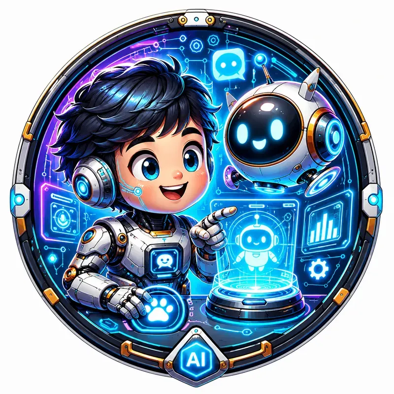 Whimsical Cartoon Duo Badge Art