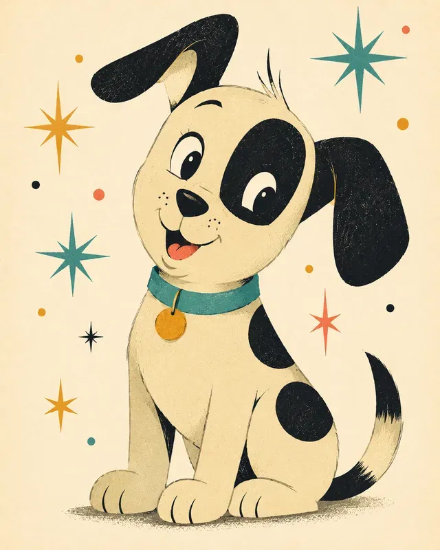 1950s Retro Geometric Illustrations