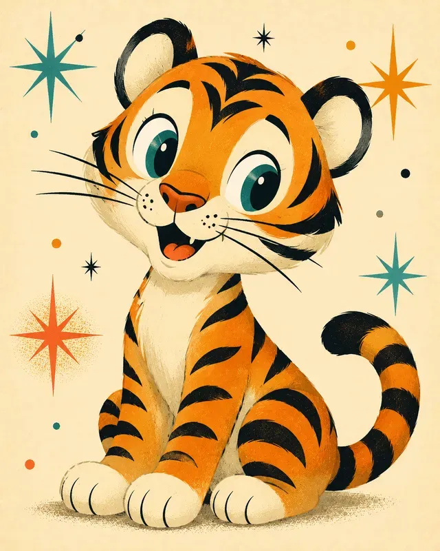 1950s Retro Geometric Illustrations