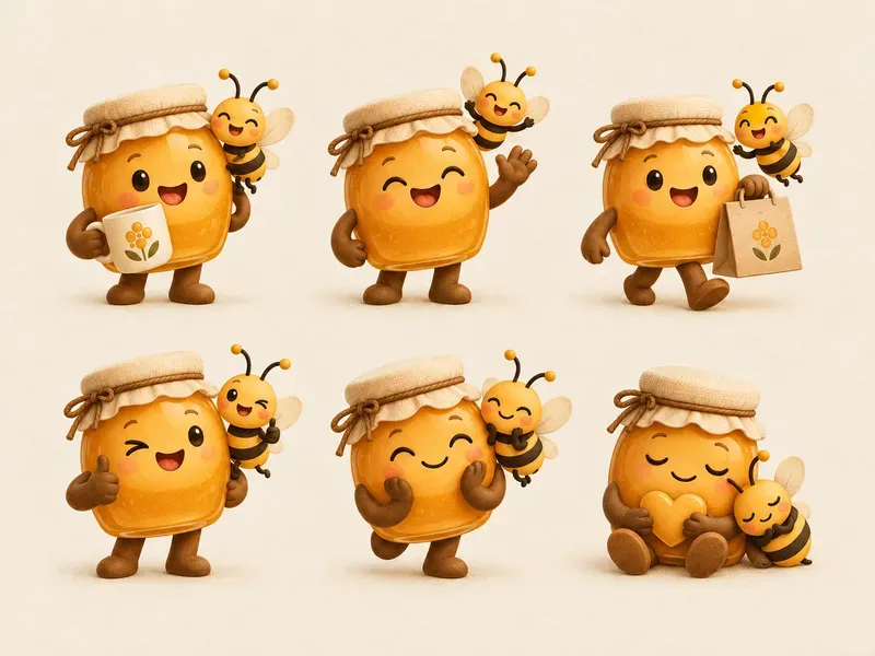 Cafe Bakery Brand Mascot Asset Kits