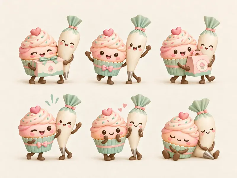 Cafe Bakery Brand Mascot Asset Kits