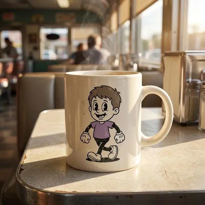1950s Retro Mascot Mug Pods