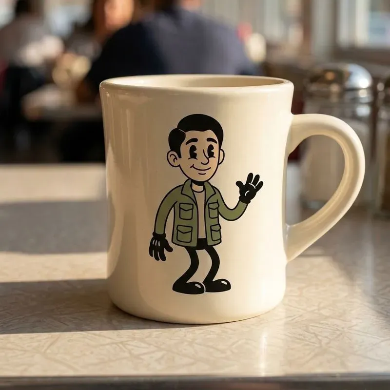 1950s Retro Mascot Mug Pods