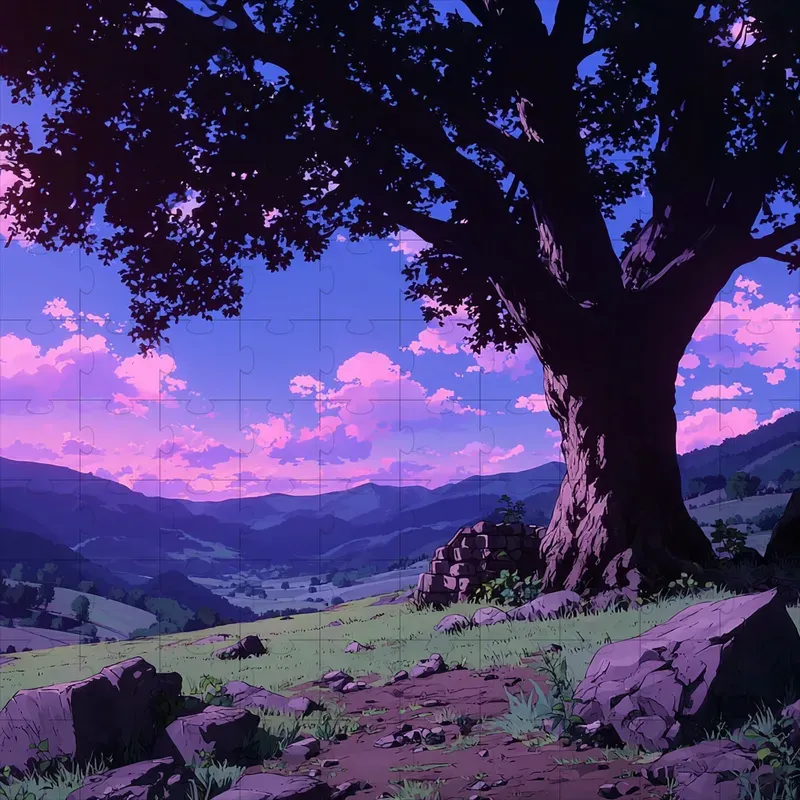 Anime Cel Retro Twilight Glow Art