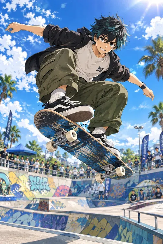 Dynamic Anime Sports Illustrations