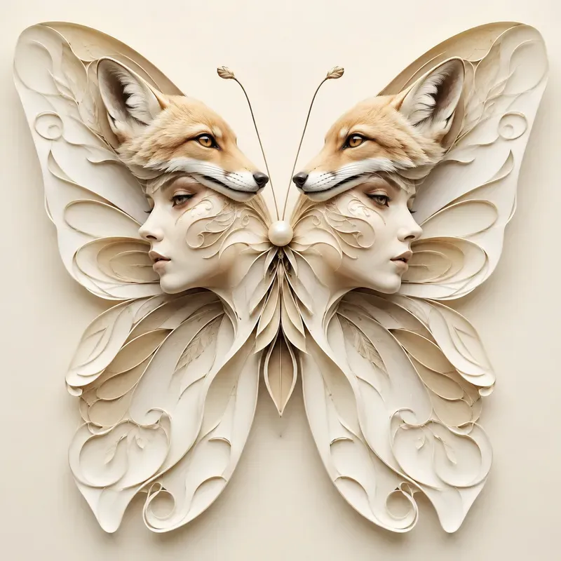 Elegant Butterfly Illusion Art