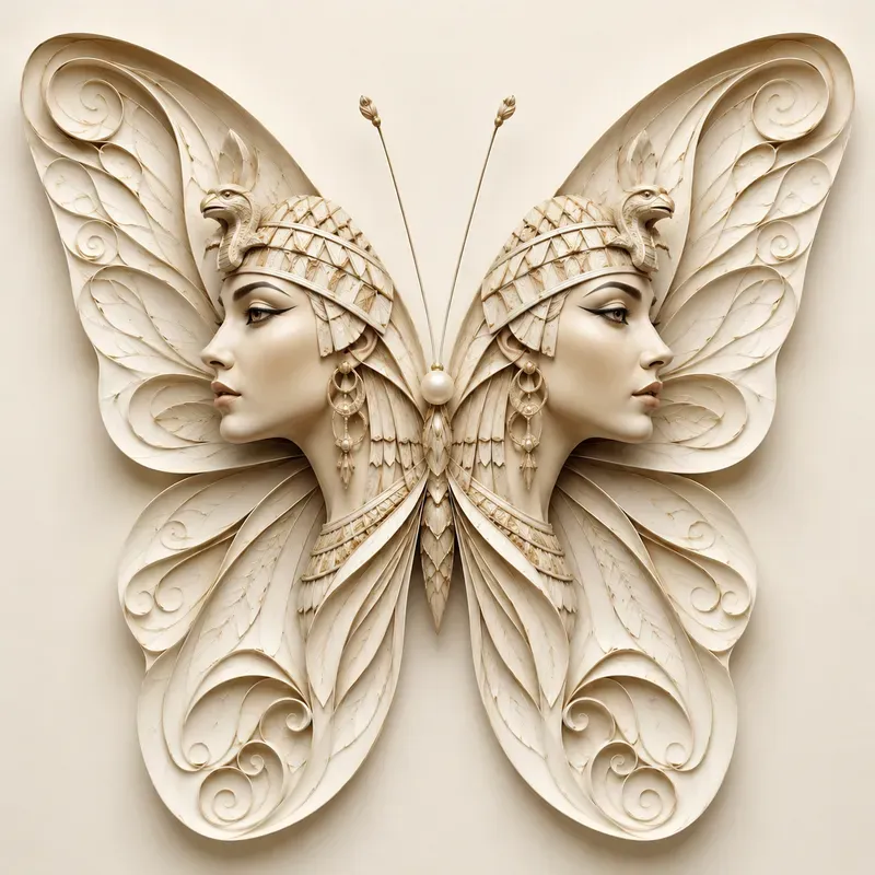 Elegant Butterfly Illusion Art