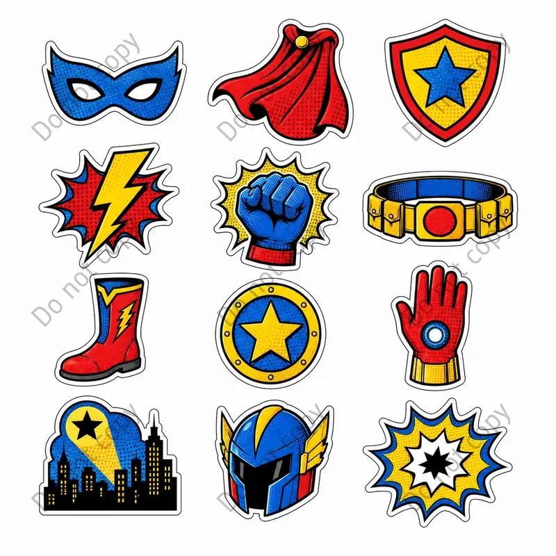 Pop Art Comic Sticker Sheets